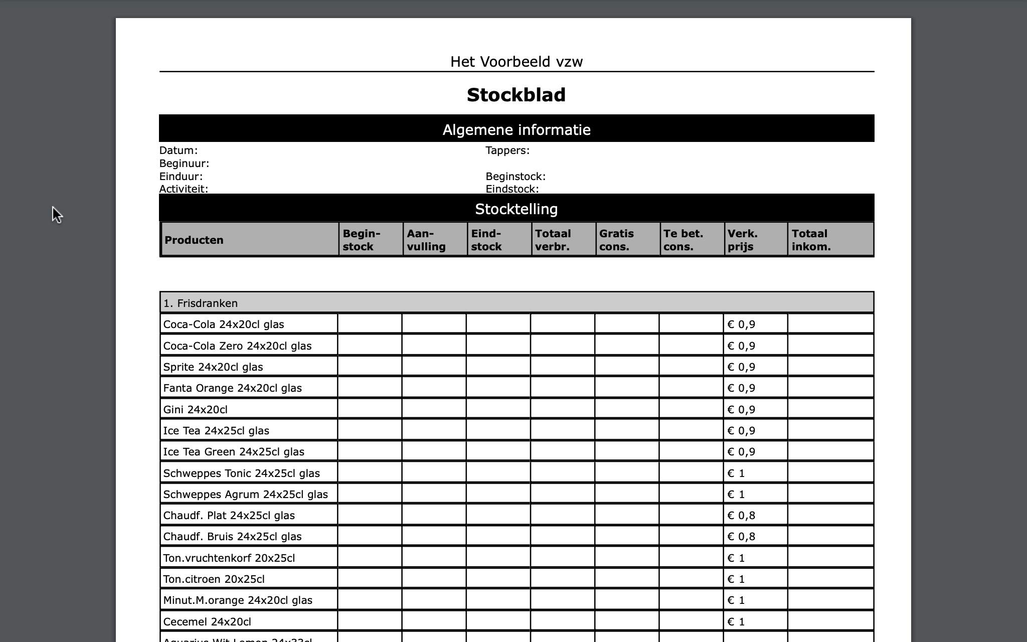 Stockbladen